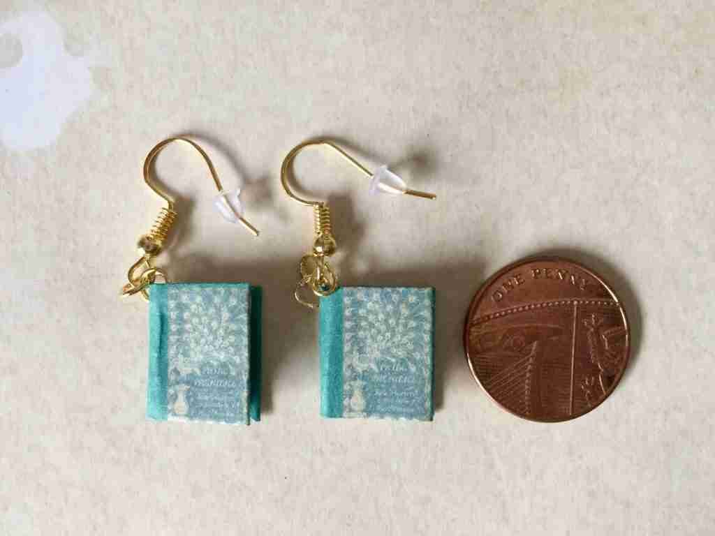 Pride and Prejudice mini book earrings