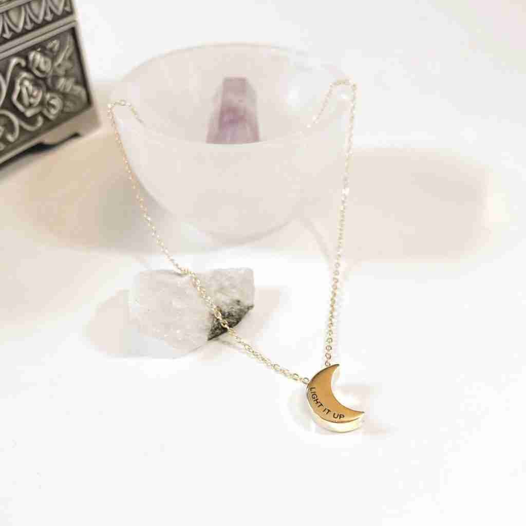 Light it up moon necklace