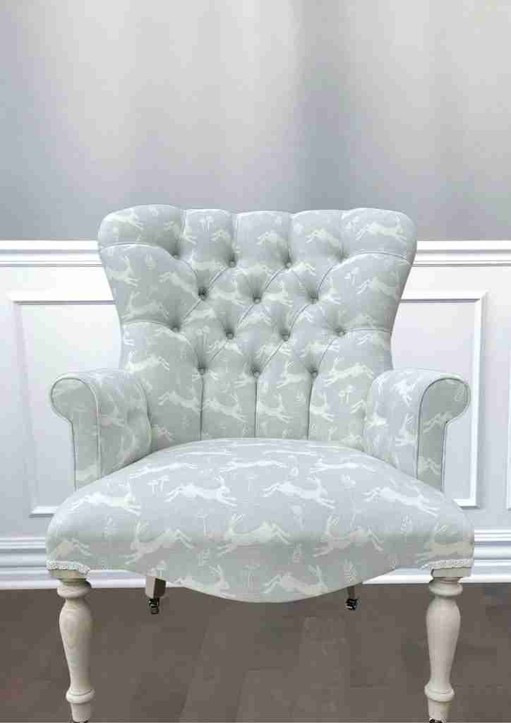 white rabbit armchair