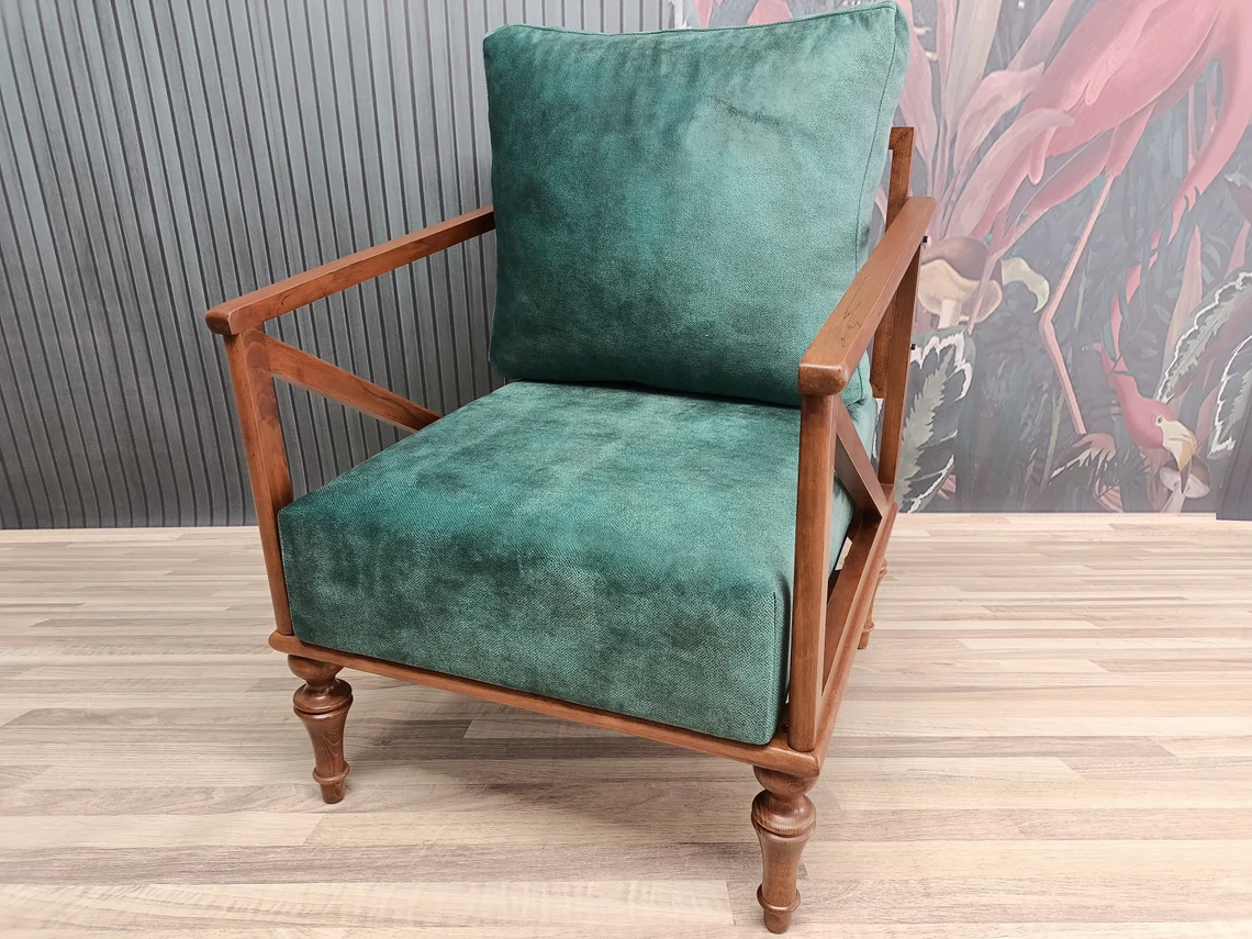 green armchair