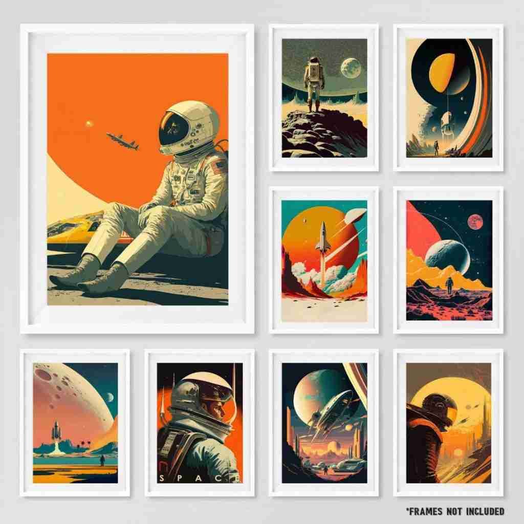 retro sci-fi prints