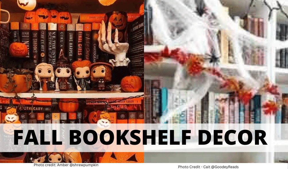 fall bookshelf decor ideas