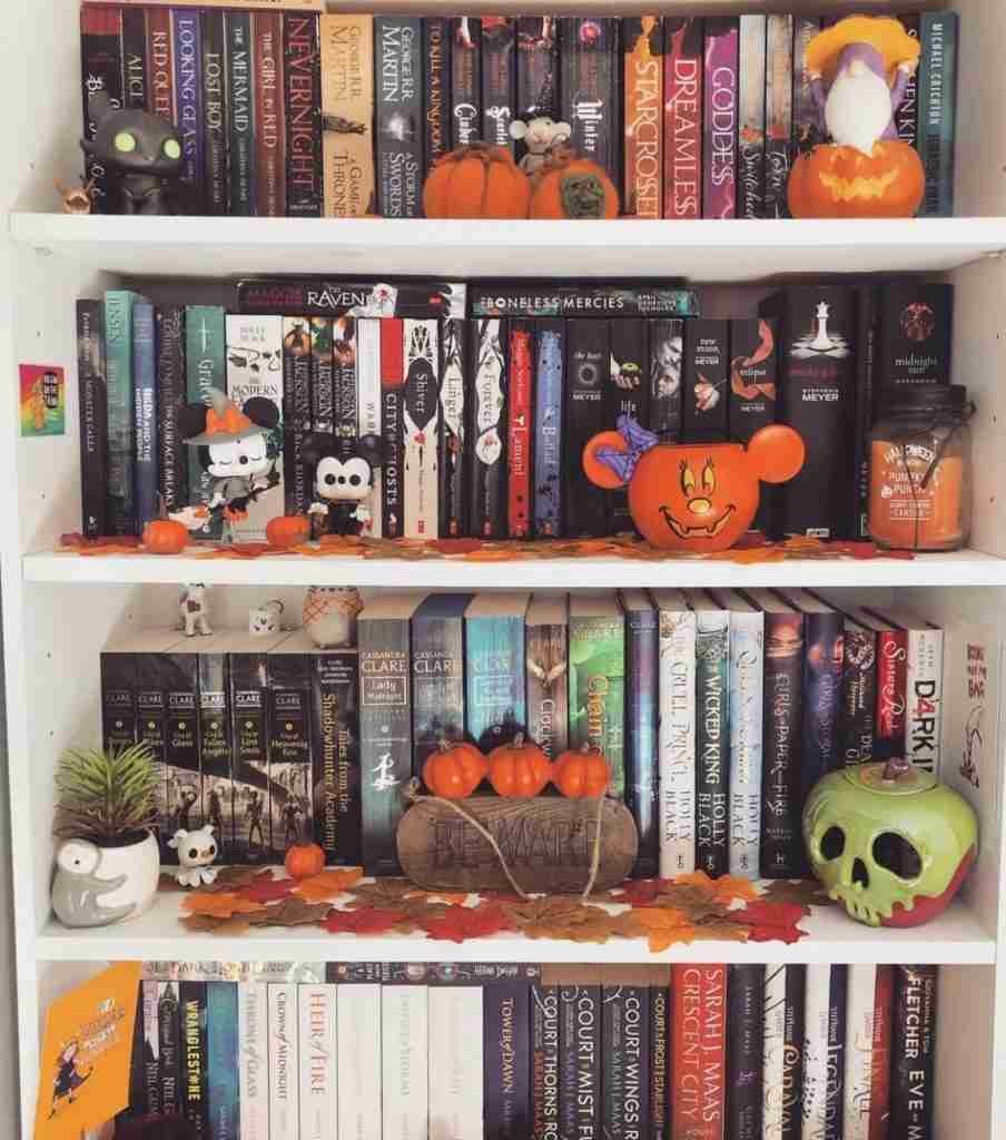 fall bookcase